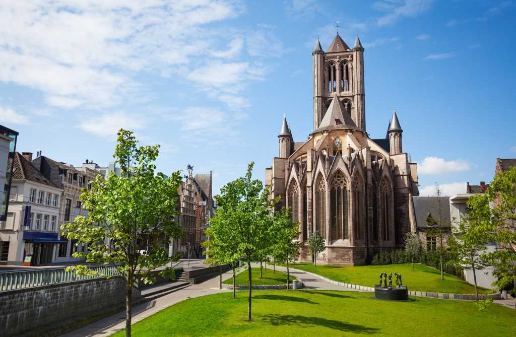 View of St Nicholas' Church in Ghent, Belgium