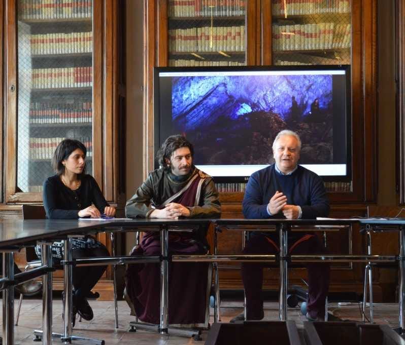 Presentazione del progetto al Suor Orsola con Francescoantonio D'Orilia Francescoantonio Nappi ed Emilia Esposito