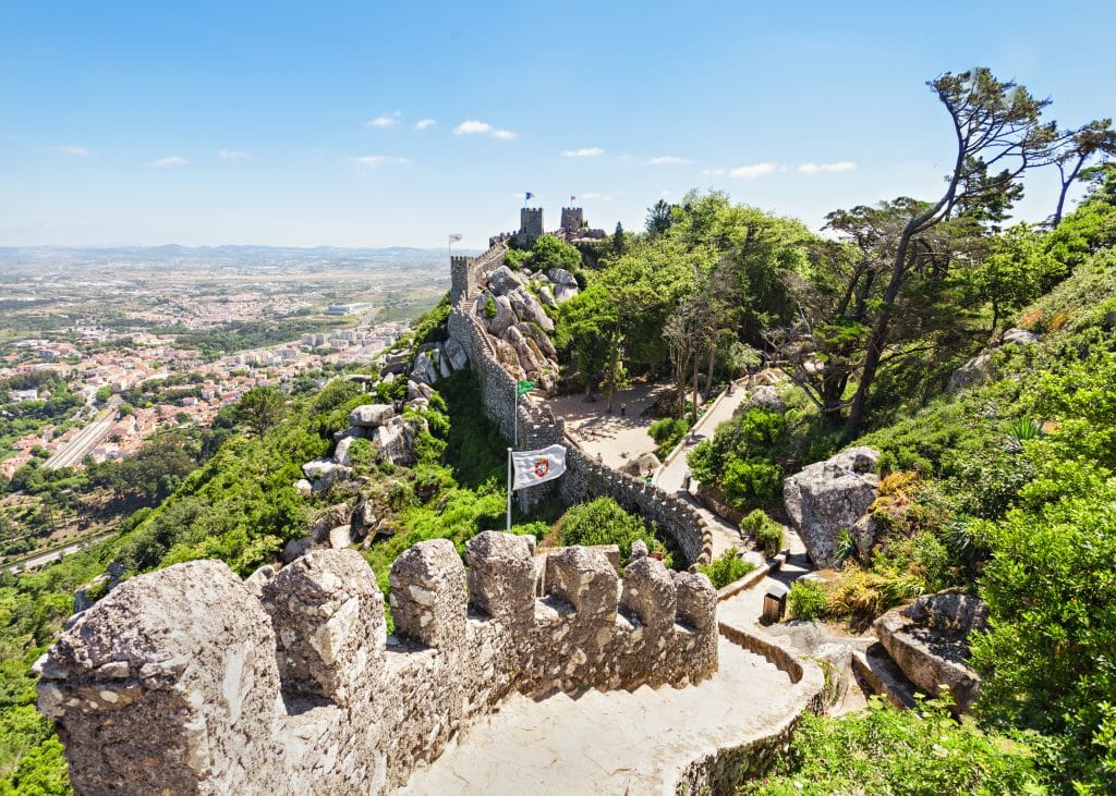 The Castle of the Moors is a hilltop medieval castle in Sintra, Portugal