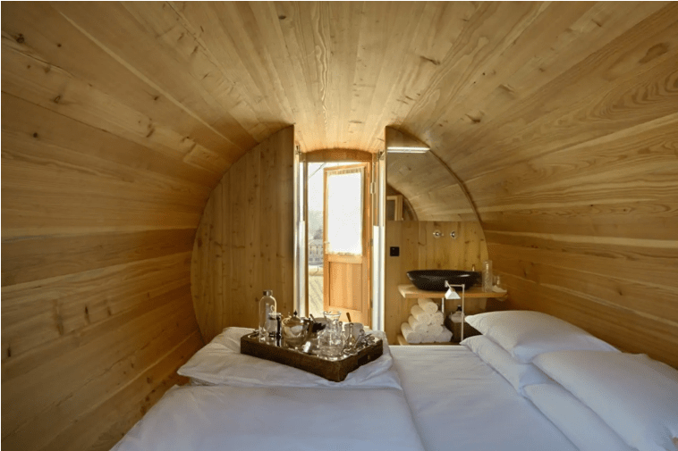 glamping botte di vino veneto camera