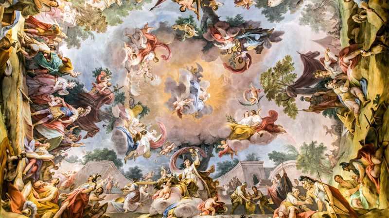 appartamenti reali reggia di caserta affresco