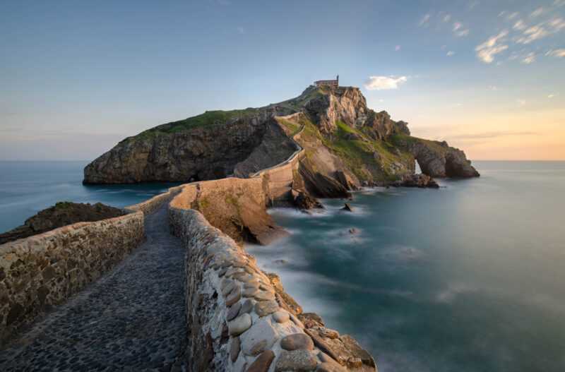 Sunrise,View,To,Gaztelugatxe,Island,At,Basque,Country,,Spain