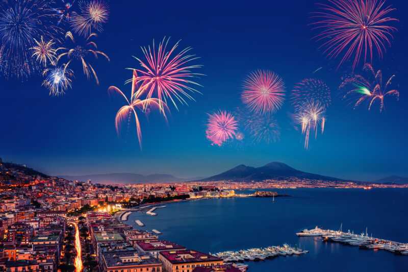 Fireworks,In,Napoli,,Italia,(naples,-,Italy)